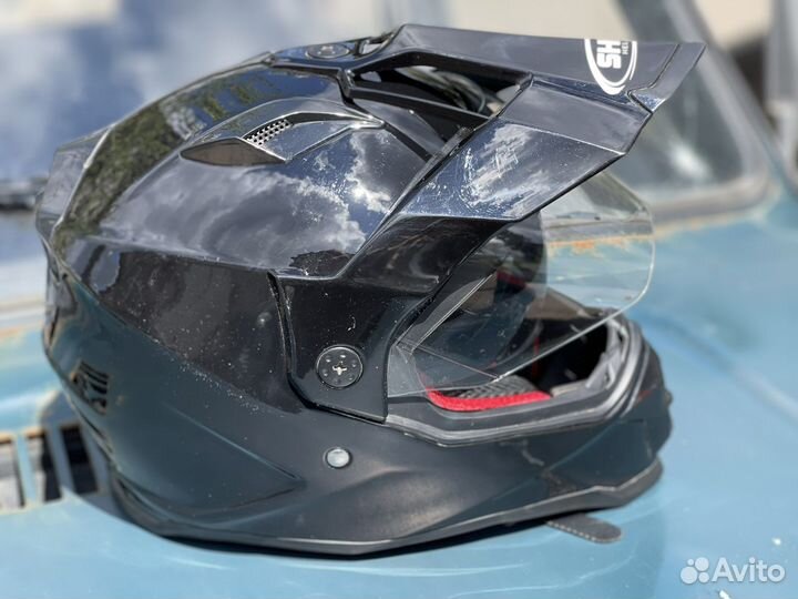 Шлем кросс со стеклом (турист) shiro