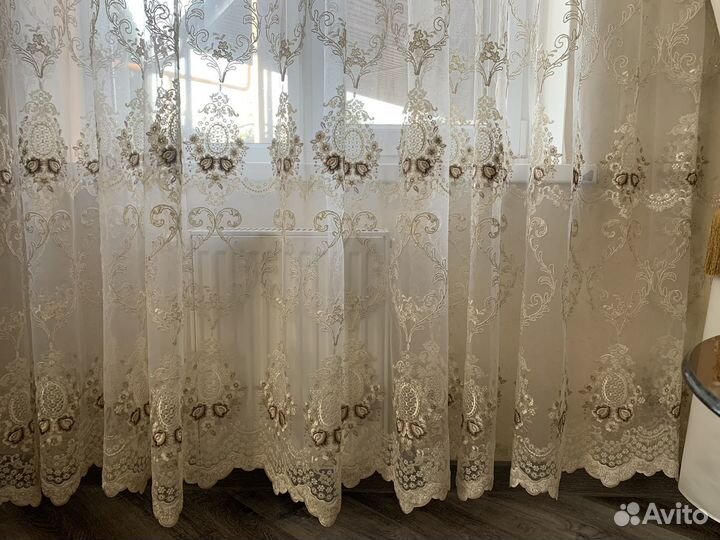 Комплект шторы и тюль бу, шторы, тюль для окон