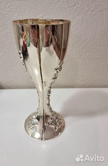 Богемское стекло, фужеры, декор, винтаж, Германия