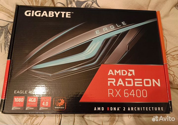 Видеокарта Radeon RX6400 Eagle новая
