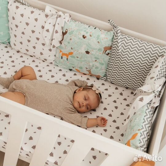 Бортики в кроватку новые