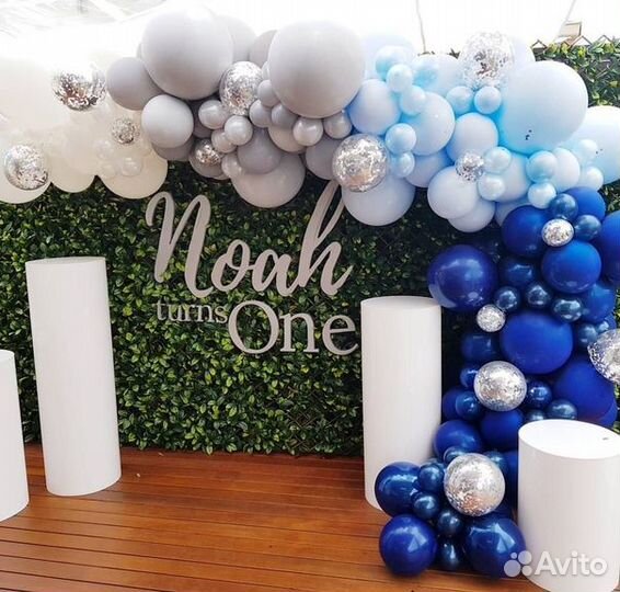 Оформление магазина гирлянда из шаров, арка из шар