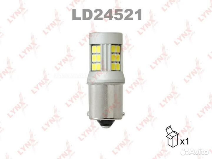 Lynxauto LD24521 Лампа светодиодная LED P21W S25 2