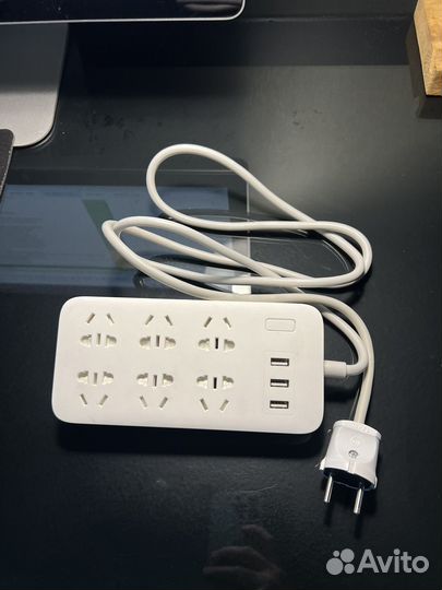 Удлинитель Xiaomi Mi Power Strip, 6 розеток, 3 USB