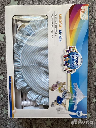 Музыкальный мобиль на кроватку с держателем