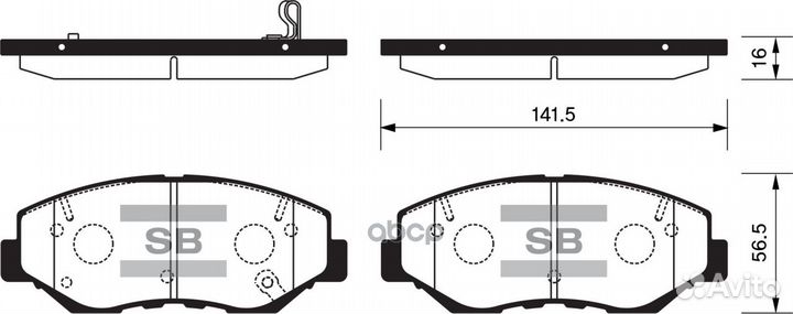 Колодки тормозные SP1237 Sangsin brake