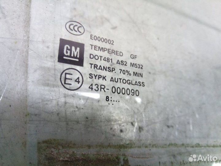 Стекло двери заднее правое Chevrolet Aveo хетчбэк