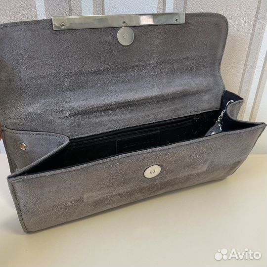 Клатч женский Baracco замша серый на плечо