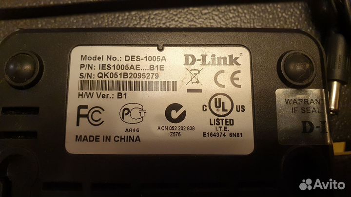 Коммутатор d-link des-1005a