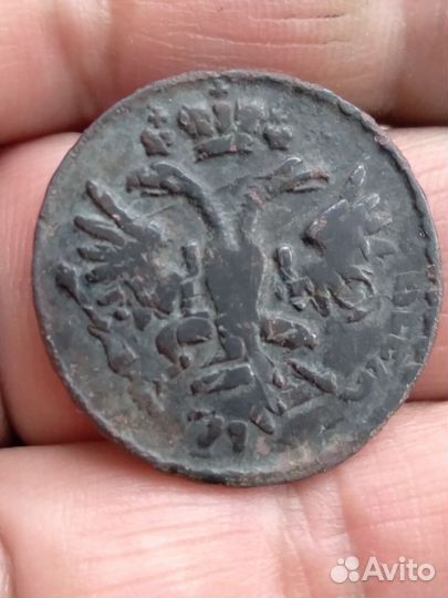 Деньга 1730 перечекан