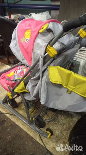 Детские санки коляска с колесами