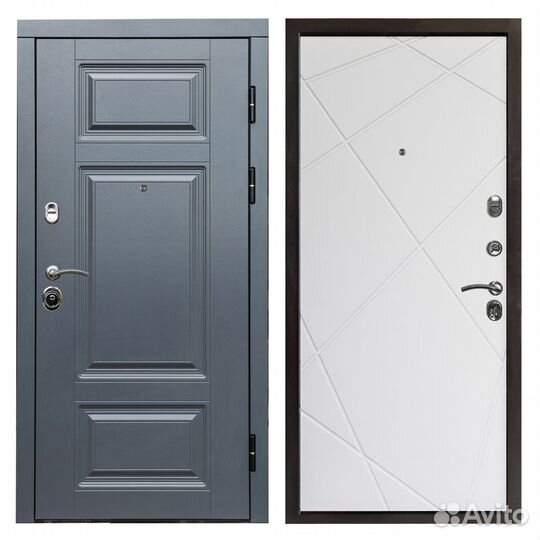 Дверь металлическая с терморазрывом серая