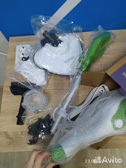 Паровая швабра Kitfort кт-1004, зеленый