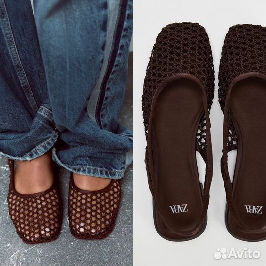 Балетки Zara сетка 35-42 под заказ Испания оригина