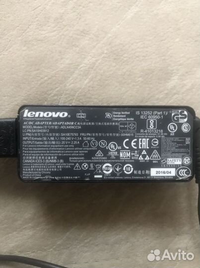 Блок питания для ноутбука lenovo adlx45ncc3a