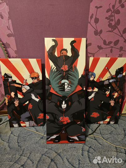 3 картины с Акацуки, аниме Наруто/Naruto