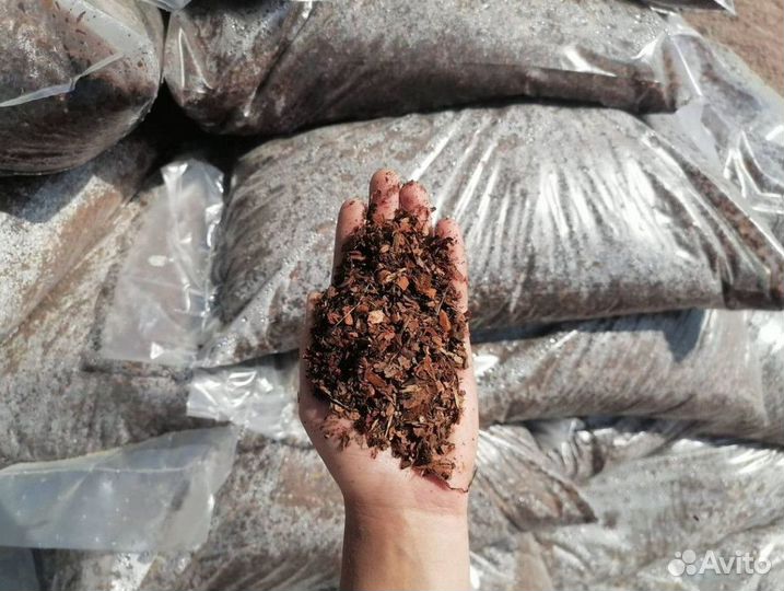 Мульча из коры сосны в мешках