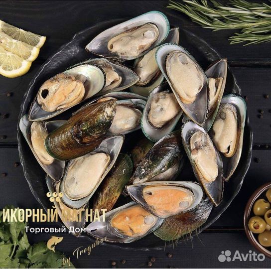 Мидии на полустворке kivi