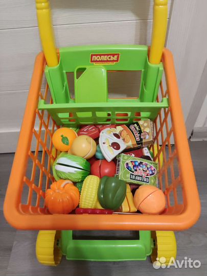 Детская продуктовая Тележка с продуктами