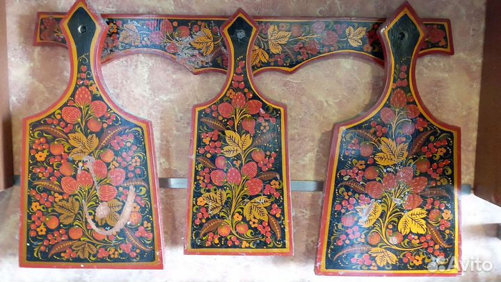 Набор досок Хохлома + сахарница