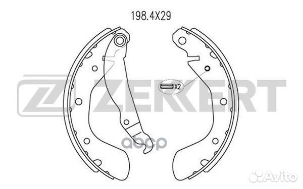 Колодки торм. бараб. задн. Opel Astra F 91- Co