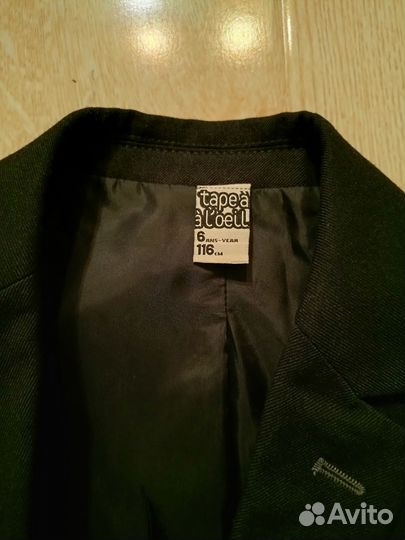 Брендовский пиджак с жилетом и бабочкой 116 см