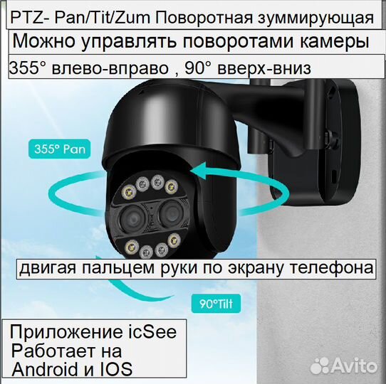 Камеры, 8 Мп с автозумои и слежением за человеком