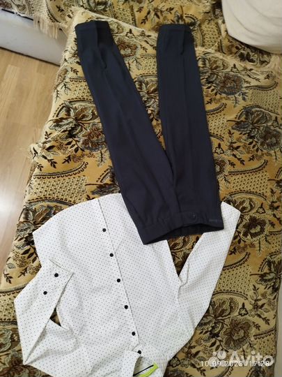 Рубашка Mango kids, брюки Sheri Sheff, р.122/7лет