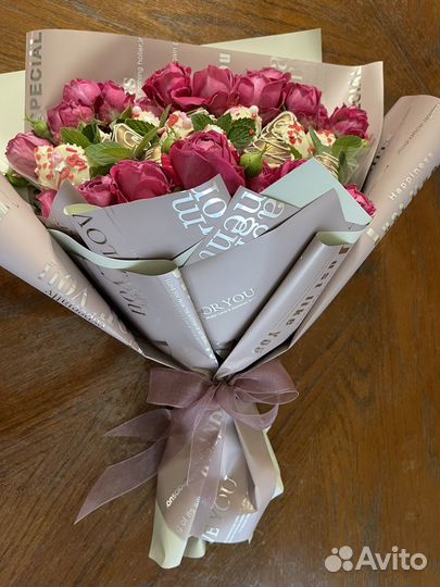 Съедобные букеты, Клубника в шоколаде