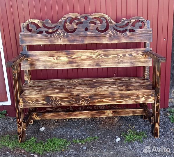 Скамейка садовая деревянная