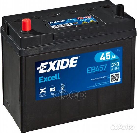 Exide EB457 excell аккумуляторная батарея 14.7