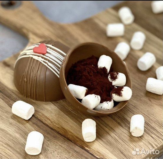 Шоколадные бомбочки с какао и маршмэллоу