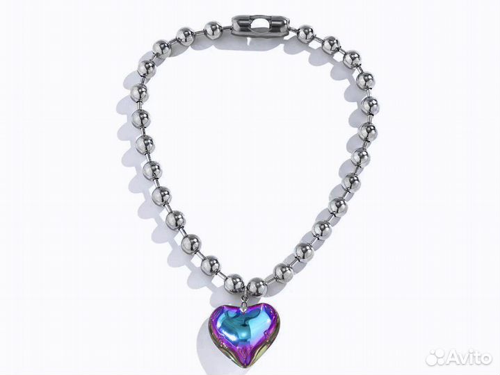 Чокер колье с подвеской сердце новый