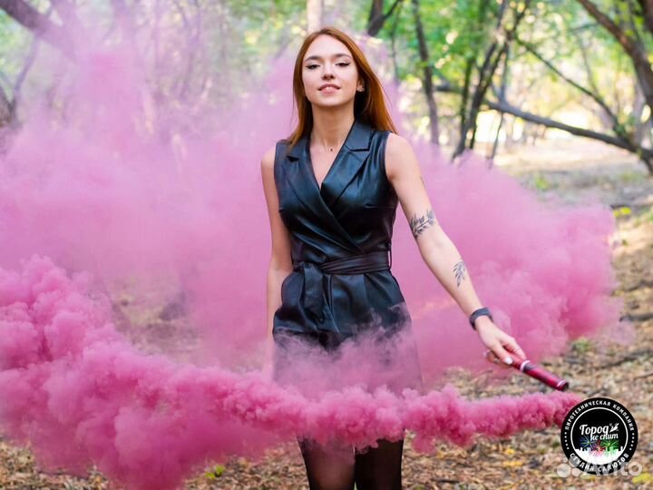 Цветной дым для фото (бордовый)