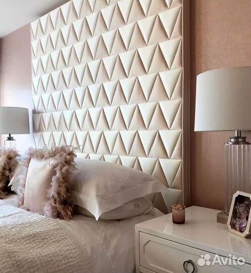 Мягкие стеновые панели для кровати