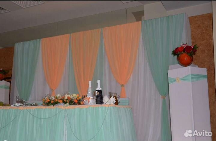 Ткань, отрезы ткани для декора свадьбы