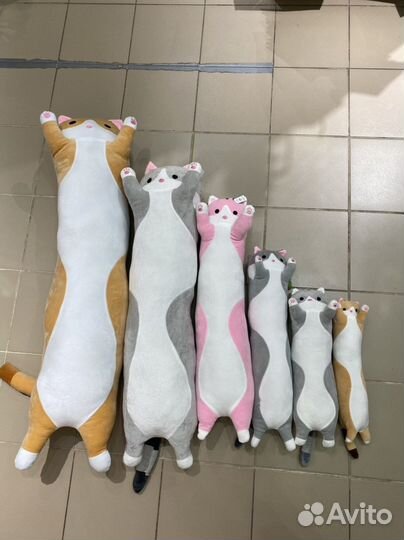 Игрушка-подушка кот батон длинный или сосиска
