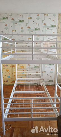 Двухъярусная кровать IKEA металлическая купить в Санкт-Петербурге ...