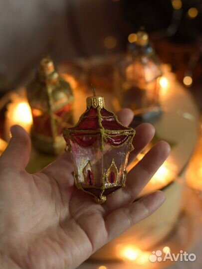 Елочная игрушка фонарь Ирена Irena