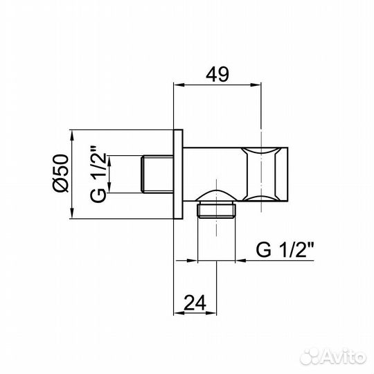 Шланговое подключение Webert AC0478560, черный