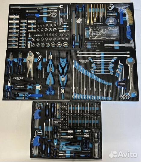 Набор инструментов в мягких ложементах Forsage 274