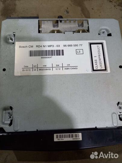 Магнитола штатная Citroen c3 picasso