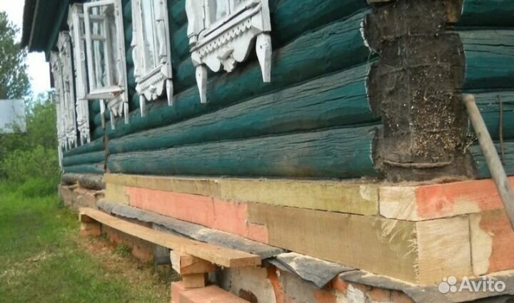 Ремонт полов поднятие дома