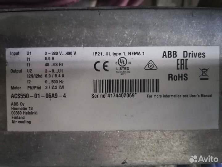 Плата управления частотника ABB ACS550