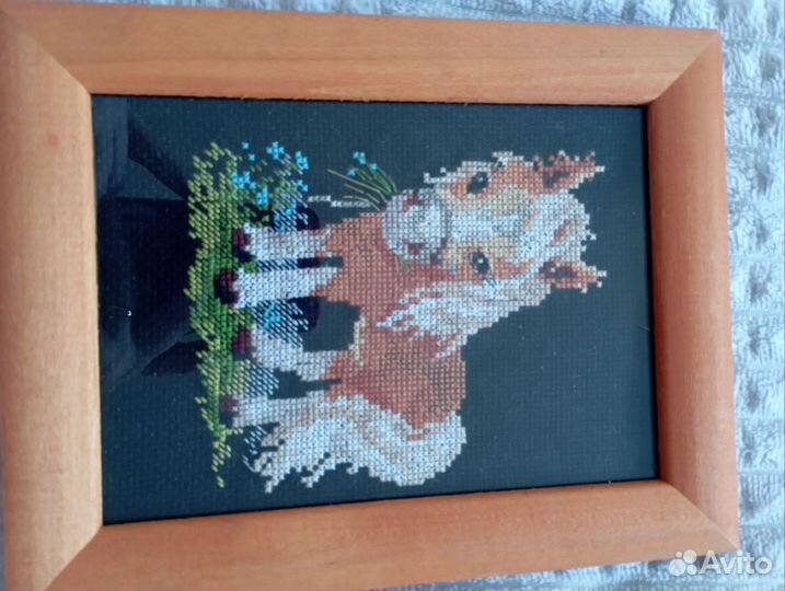 Картина вышитая крестом ручная работа
