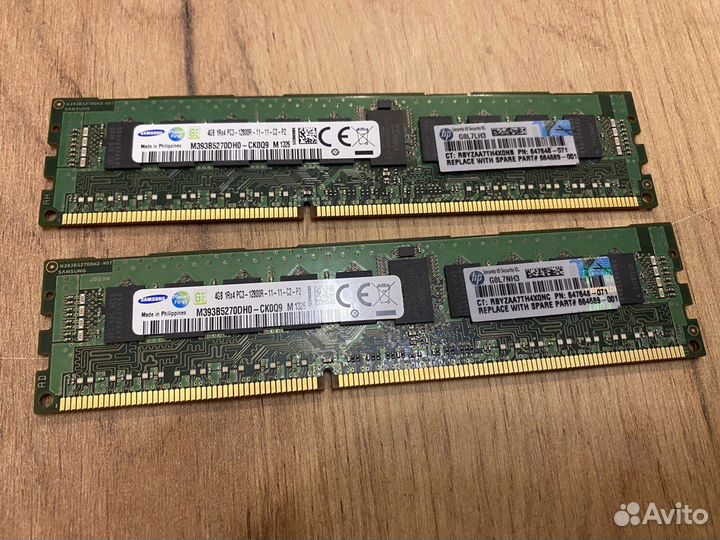 Серверная память ddr3 4GB 1Rx4 PC3-12800R