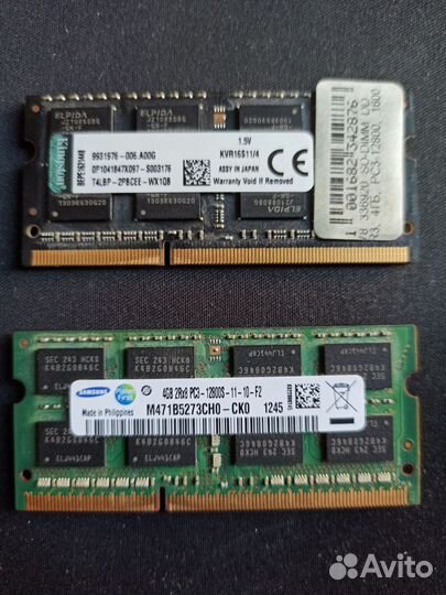 SO-dimm ddr3 4gb 1шт