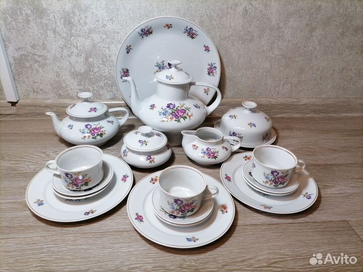 Чайный сервиз ГДР Фрайбергер