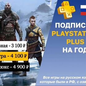 PlayStation plus ps plus Deluxe 1 год 12 месяцев
