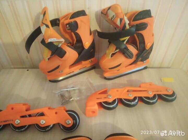 Коньки ролики 2 в 1